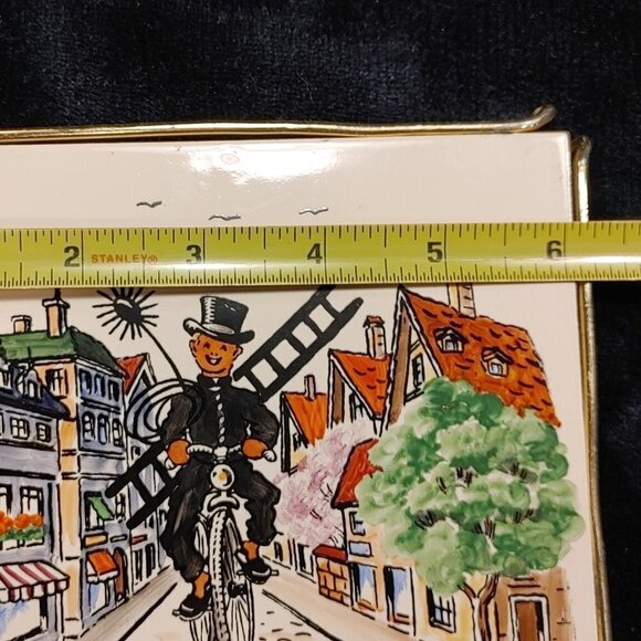 Michael Roehl Hand-painted 6" Tiles, Folk Art, Germany, Dutch - Picture 4 of 5